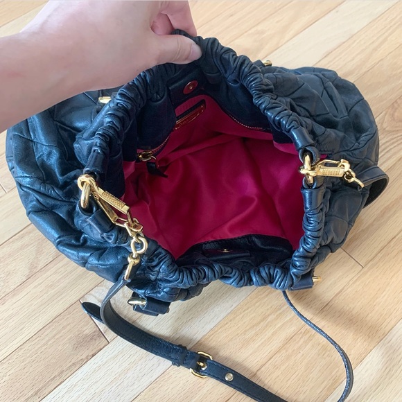 Miu Miu black Harlequin Patchwork Boho Bag - Picture 5 of 12